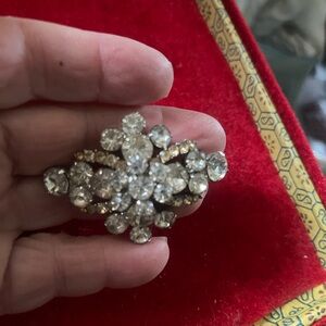 Sparkling Crystal Gold Brooch